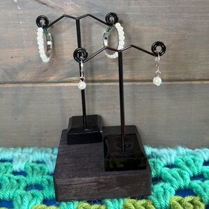 Faux Pearl Earring Set